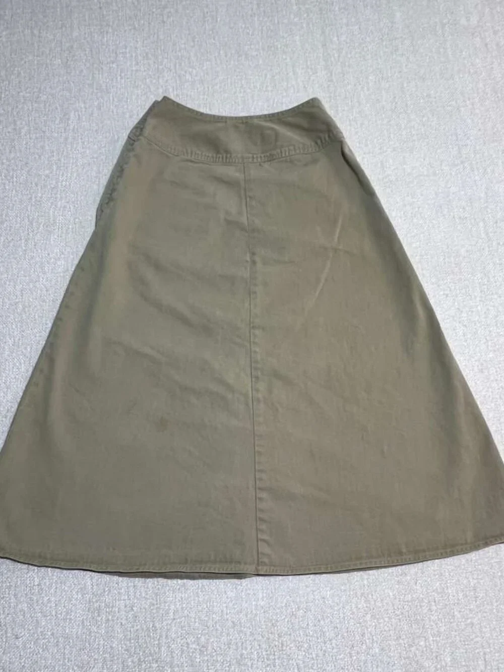 Vintage Banana Republic Khaki A-Line Midi Skirt - Picture 3 of 7